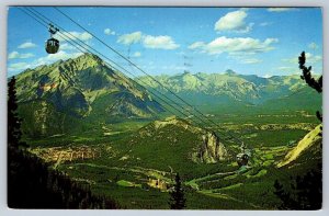 Sulphur Mountain Gondola Lift Banff National Park Alberta, Vintage 1963 Postcard