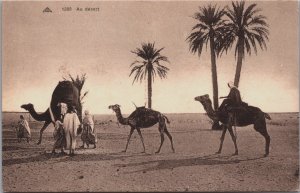 Algeria Au Desert Camels Vintage Postcard C168