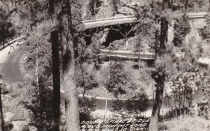 South Dakota Black Hills Double Spiral Bridge Along Iron Mountain Road Real P...