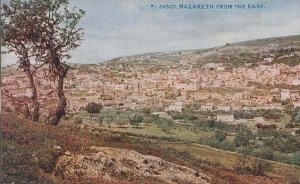 Nazareth From The East Old Aerial Antique Postcard