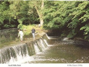 Snuff Mills Park Bristol Gloucester Fishing Metal Detector Rare Photo Postcard