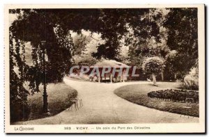 Vichy Old Postcard A corner of the park Celestins