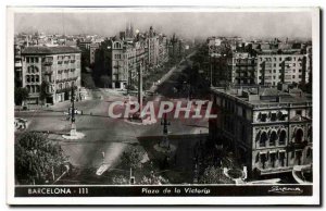 Old Postcard Barcelona Plaza De La Victoria
