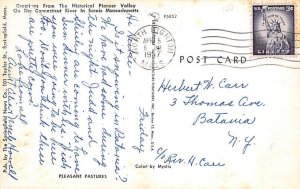 Historical Pioneer Valley Massachusetts, USA Cow Postcard