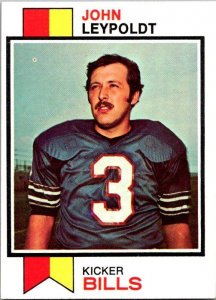 1973 Topps Football Card John Leypoldt Buffalo Bills sk2462