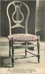 Old Postcard Musee des Arts Decoratifs chair Natural Wood Gift of Edmond M Gu...