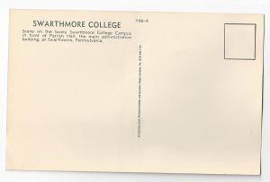 PA Swarthmore College  Parrish hall University Postcard