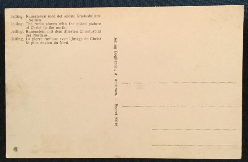 Vintage Picture Postcard Unused Jelling Denmark Monuments LB