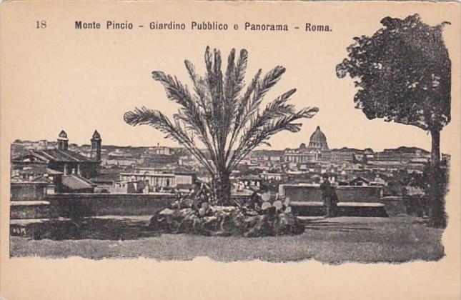 Italy Rome Monte Pincio Giardino Pubblico e Panorama