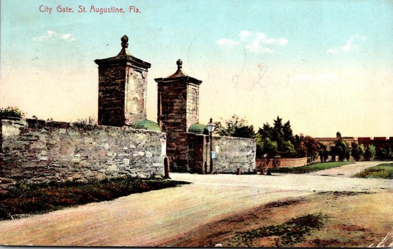 Florida St Augustine City Gate 1910