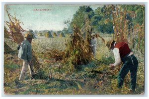 1909 View Of Harvesting Farmer Farmland Savannah Georgia GA Antique Postcard