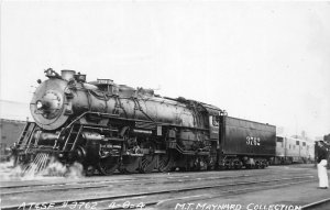 H56/ Kelso Washington RPPC Postcard c1950s AT&SF Railroad Loco #3762