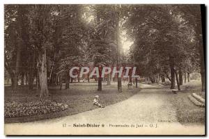 Old Postcard Saint Dizier Promenades du jard