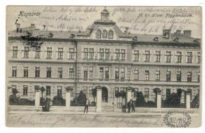 Postcard Hungary 1915 Kaposvar High School Gymnasium Architecture