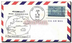 Letter USA 1st Flight San Francisco Jakarta June 1, 1959