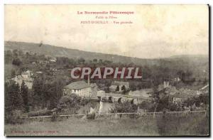Old Postcard Pont D & # 39Ouilly Vue Generale