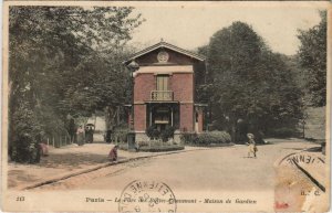 CPA B.J.C. TINTED PARIS Parc des Buttes-Chaumont maison de Gardien (49305)