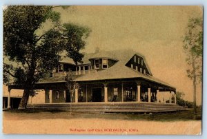 Burlington Iowa IA Postcard Burlington Golf Club Exterior Building c1910 Vintage