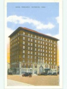 Unused Linen PRESIDENT HOTEL Waterloo Iowa IA hr8316