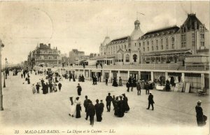 CPA Nord MALO-les-BAINS La Digue et le Casino (983947)