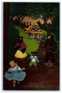 c1940s Goldilocks And The Three Bears In Fairyland Caverns Rock City GA Postcard