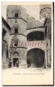 Old Postcard Auvergne Chateau Court of Tournoel