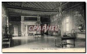 Old Postcard Chateau de Pau The Grand Salon