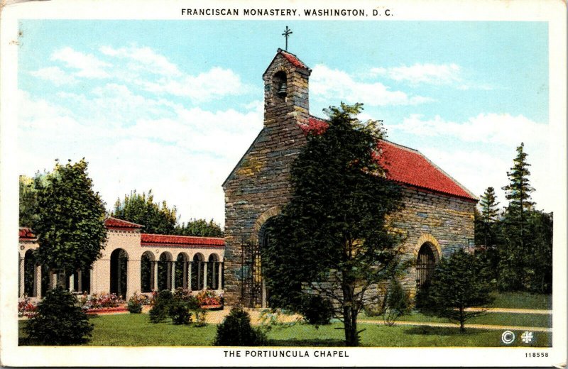 Vtg 1920s Franciscan Monastery The Portiuncula Chapel Washington DC Postcard