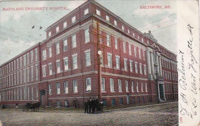 Maryland Baltimore Maryland University Hospital 1908