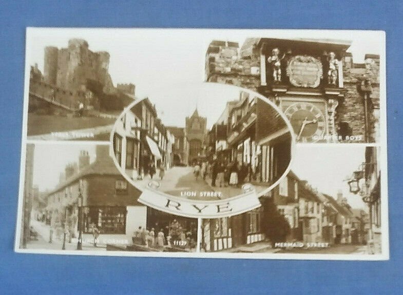 Vintage Real Photo Multiview   Postcard Rye Sussex    (J1F)