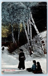 On Mount Royal - Winter Snow Scene - Montreal - CANADA 1908 Postcard