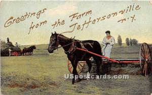 Greetings from Jeffersonville NY postal used unknown