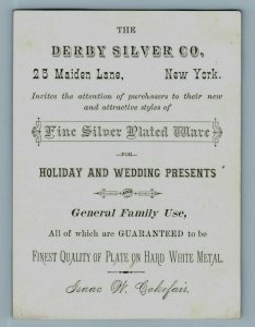 1880's The Derby Silver Co. Holiday & Wedding Presents Silver Plated Ware A 7F