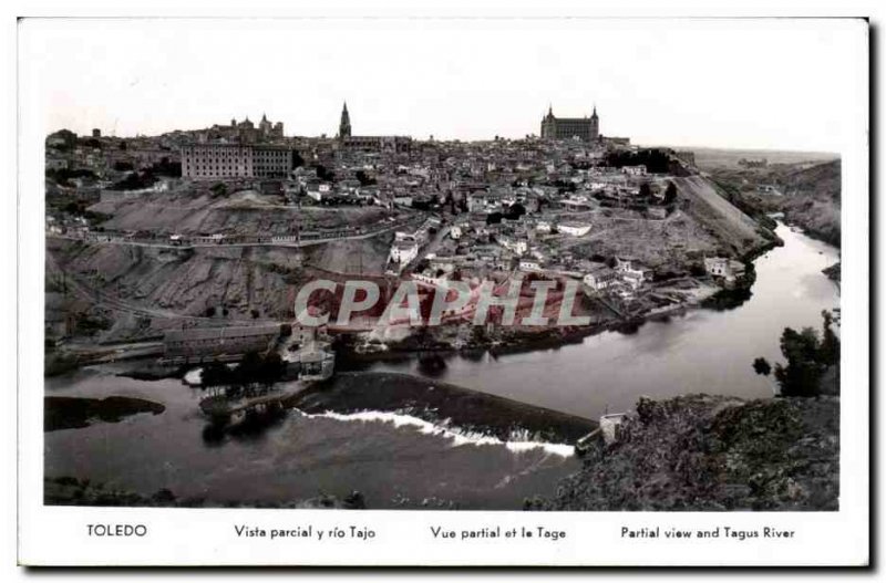 Old Postcard Spain Spain Espana Vista parcial y rio Tajo