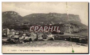 Old Postcard General view Cassis and Cape Canaille