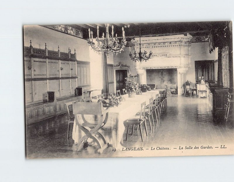 Postcard La Salle des Gardes Le Château Langeais France