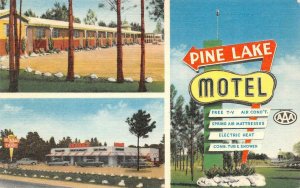 MONTGOMERY, AL Alabama  PINE LAKE MOTEL~Saxon's Candy  ROADSIDE  1960 Postcard