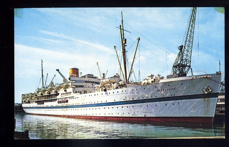 LS3586 - UK Liner - Bibby Line - Devonshire - launched 1939 - postcard