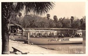 Silver Springs Florida Jungle Cruise Boat Real Photo Antique Postcard K62497