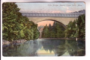 Echo Bridge, Newton Upper Falls, Massachusetts, Used 1908 Flag Cancel