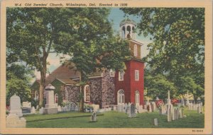 Postcard Old Swede's Church Wilmington DE Delaware