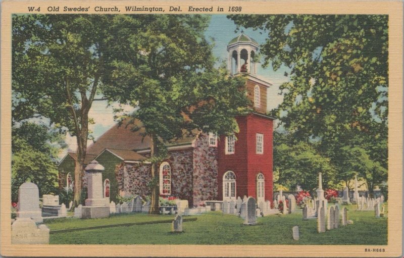 Postcard Old Swede's Church Wilmington DE Delaware