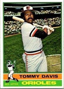1976 Topps Baseball Card Tommy Davis Baltimore Orioles sk13188