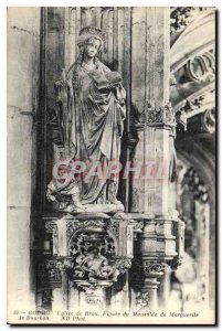 Postcard Ancient Church of Brou Figure of Mausoleum of Marguerite