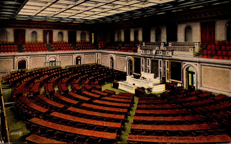 Washington D C United States Capitol Hall Of Representatives 1915