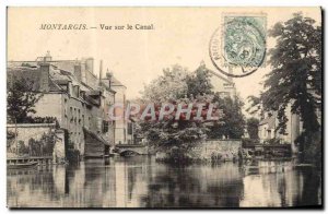 Old Postcard Montargis View On The Canal