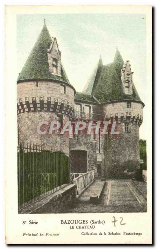 Old Postcard Bazouges Chateau