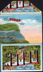FOLDER LINEN Greetings From OGDEN and Scenic Utah with 18 Postcard Views