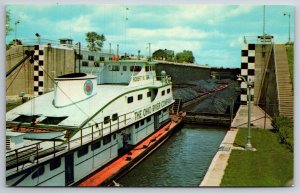 Joliet~Brandon Lock~Illinois Waterway~Power Boat Robert W Lea~Ohio River Co~1957