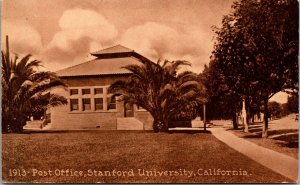 Postcard United States Post Office Building at Stanford University, California